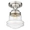 Z-Lite Vaughn 1 Light Flush Mount, Brushed Nickel And Clear Seedy 736F10-BN - alternate 8